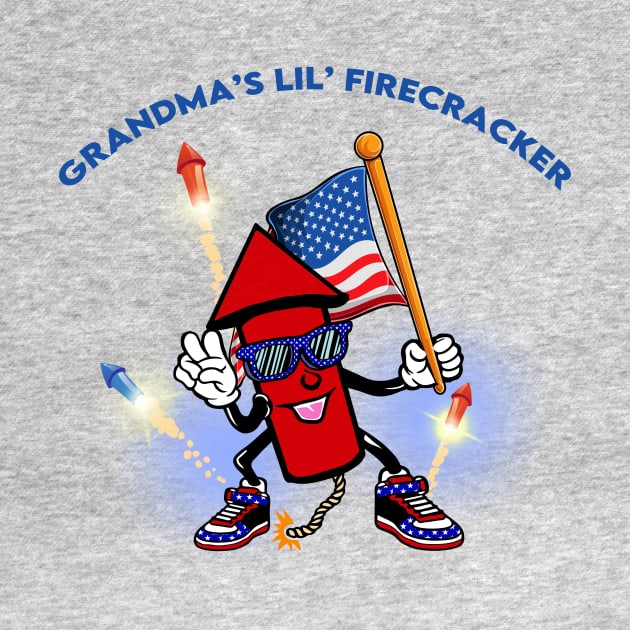 Grandma's Lil' Firecracker Kids 4th of July by WalkingMombieDesign